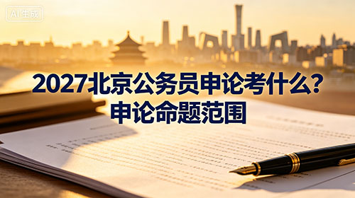 2027北京公务员申论考什么?申论命题范围