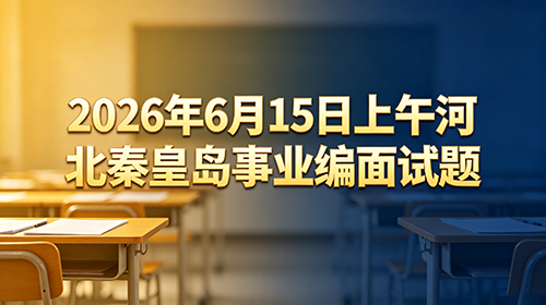 2026年6月15日上午河北秦皇岛事业编面试题