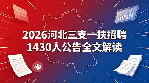 2026河北三支一扶招聘1430人公告全文解读 2026河北三支一扶招聘1430人公告全文解读
