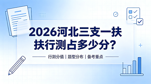 2026河北三支一扶行测占多少分? 2026河北三支一扶行测占多少分?