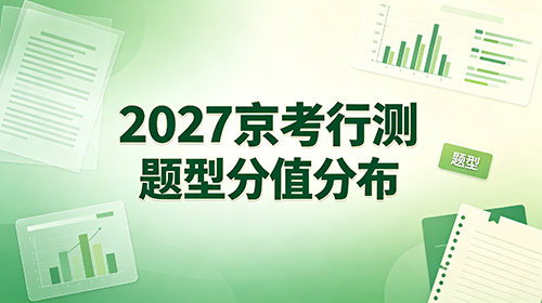 2027京考行测题型分值分布