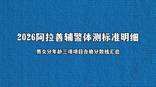 2026阿拉善辅警体测标准明细