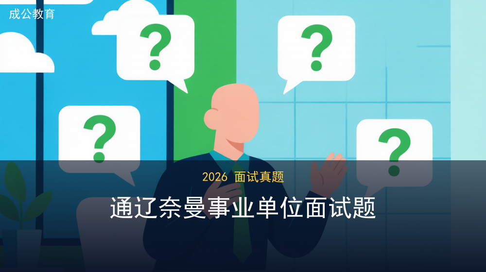 2026年7月26日上午通辽奈曼事业单位面试题(综合岗) 2026年7月26日上午通辽奈曼事业单位面试题(综合岗)