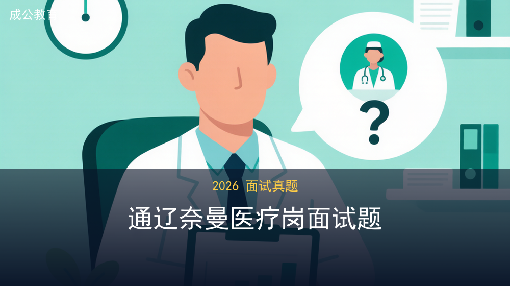 2026年7月26日通辽市奈曼旗事业单位面试题（医疗岗）