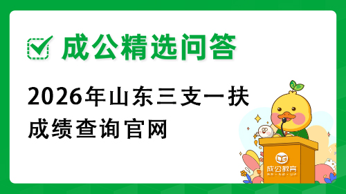 2026年山东三支一扶成绩查询官网