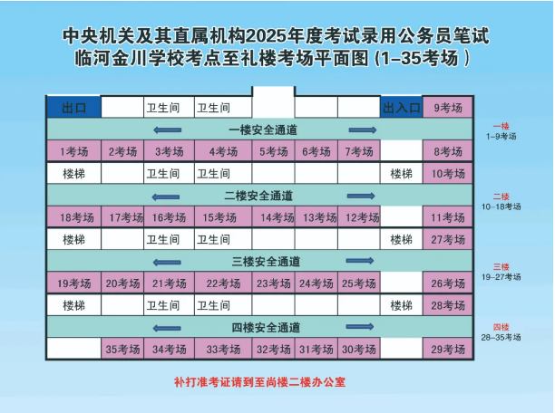 2026国考笔试巴彦淖尔考区考点2考场平面图