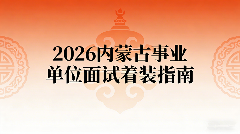 2026内蒙古事业单位面试着装指南