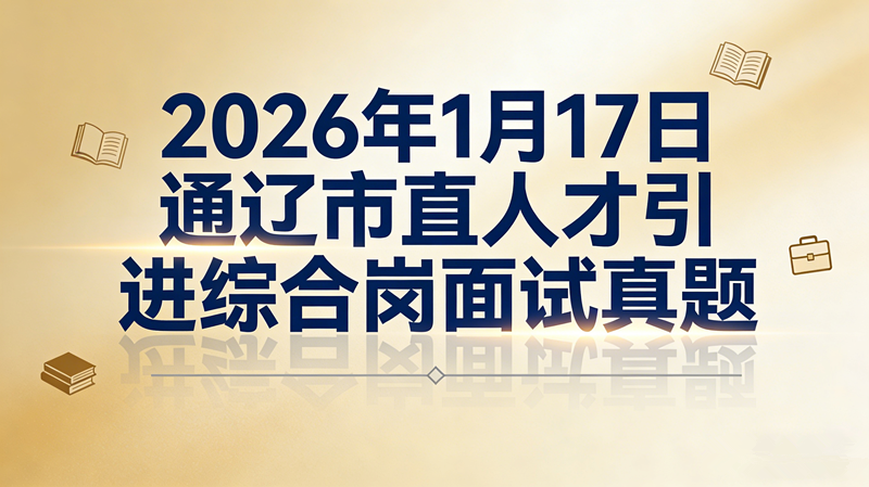 2026年1月17日通辽市直人才引进综合岗面试真题