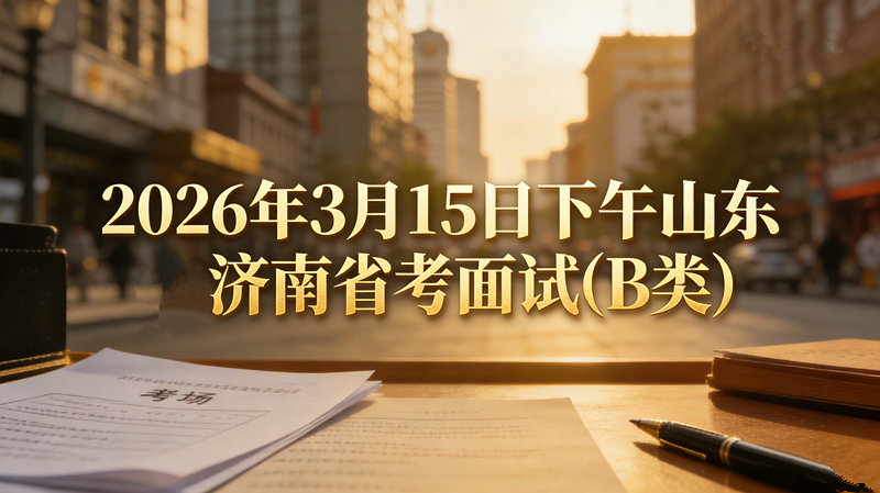 2026年3月15日下午山东济南省考面试(B类)