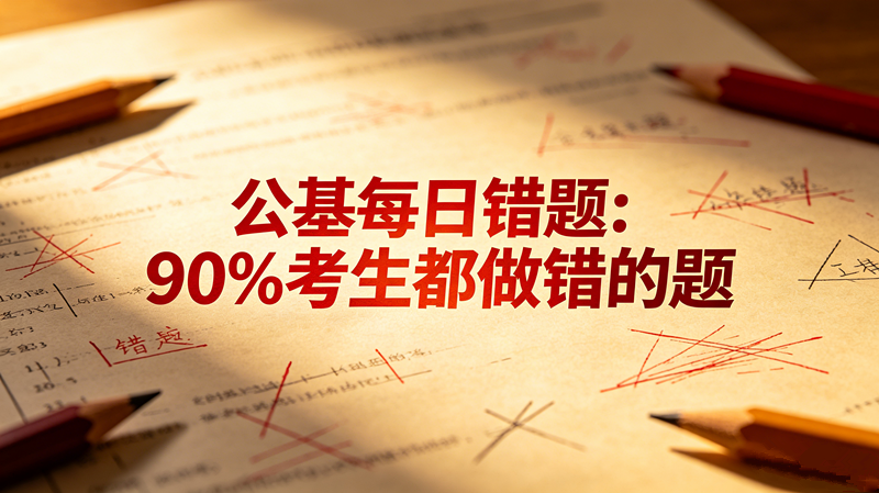 公基每日错题:90%考生都做错的题