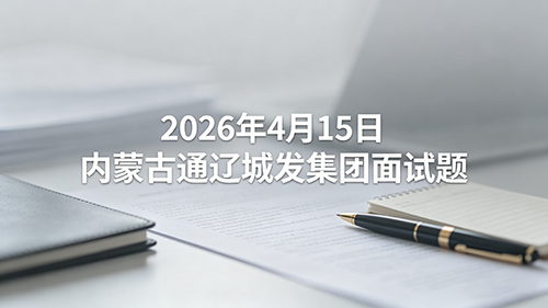 2026年4月15日内蒙古通辽城发集团面试题