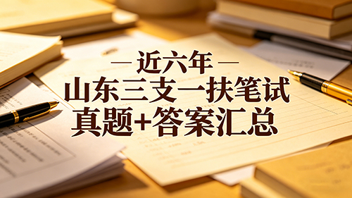 近六年山东三支一扶笔试真题+答案汇总