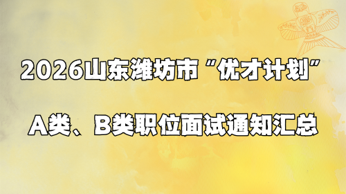 2026山东潍坊市“优才计划”A类、B类职位面试通知汇总.png